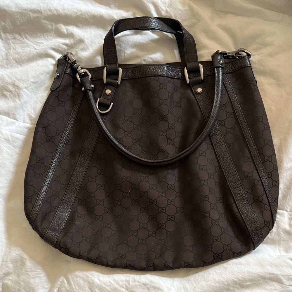 Gucci, dark brown monogram, shoulder bag
